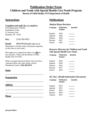 Publication Order Form