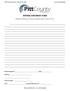 Witness Statement Form