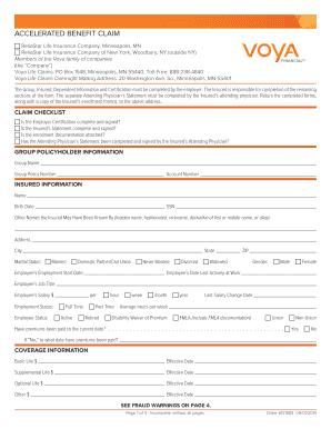 Accelerated Benefit Claim Form