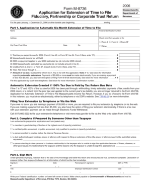Massachusetts Form M-8736