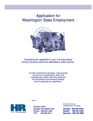 Washington State Employment Application