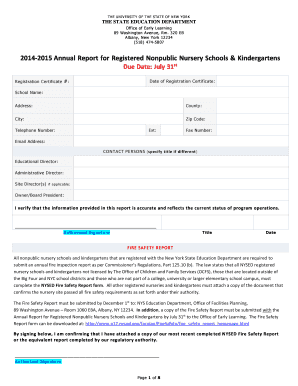 Party planning checklist template - Annual Report for Registered Nonpublic Nursery Schools and Kindergartens - p12 nysed