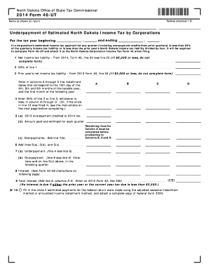 North Dakota Form 40-UT