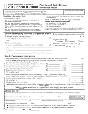 Illinois Pass-through Entity Payment Income Tax Return