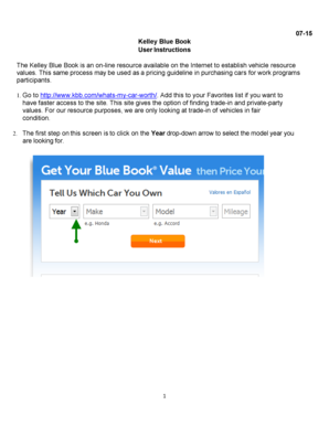 Fillable Online Kelley Blue Book User Instructions. Kelley Blue Book User Instructions Fax Email ...