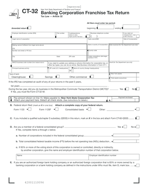 New York State Banking Corporation Franchise Tax Return