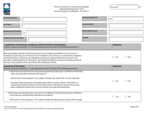 Texas Air Permit Compliance Certification
