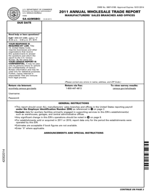 US Census Bureau 2011 Annual Wholesale Trade Report