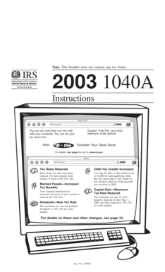 IRS Form 1040A Instructions