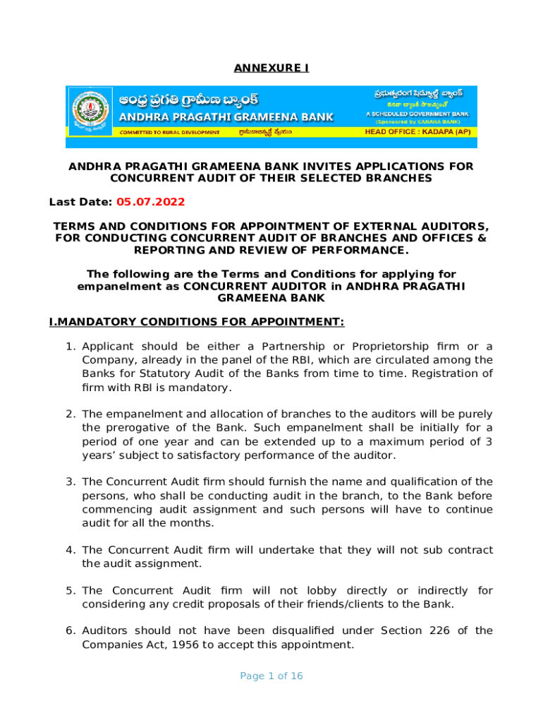 Application for Empanelment of Concurrent Auditors Doc Template pdfFiller