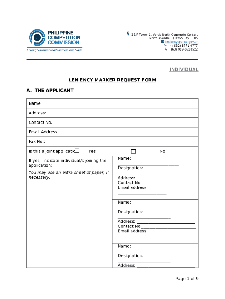 Applications for leniency and no-action in cartel cases Doc Template ...