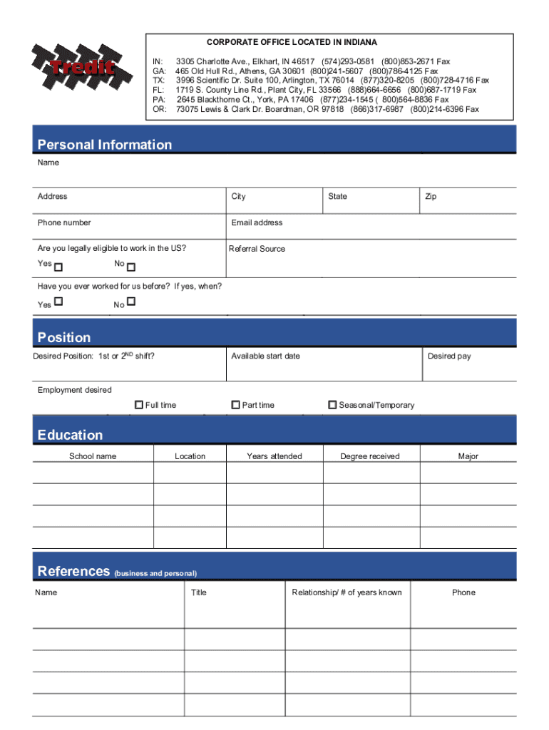 Fillable Online Business Profile for Tredit Tire & Wheel Co., Inc