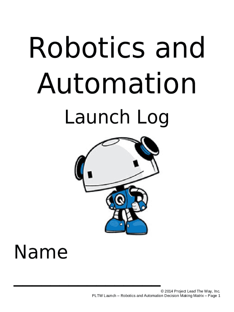 Robots & AI: Chapter 1: Introduction to Robotics Doc Template | pdfFiller