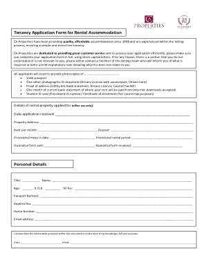 Fillable Online Free California Rental Application Form (PDF &amp; Word ...
