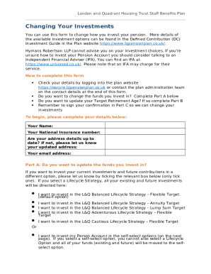 London and Quadrant Housing Trust Staff Benefits Plan