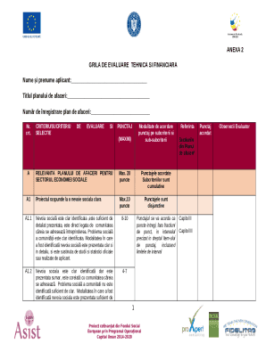 5.anexa V - Grila de Evaluare Tehnica Si Financiara