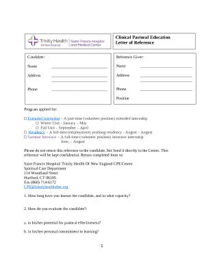 Application for Financial Assistance.