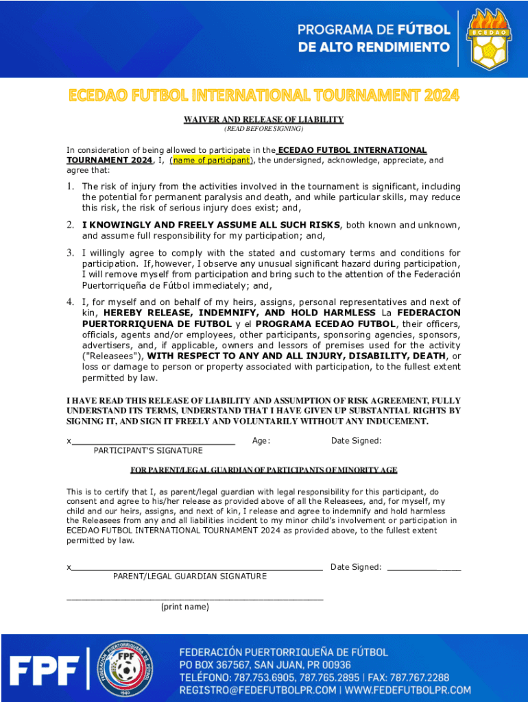 Fillable Online USEF Participant Waiver & Release Form with State