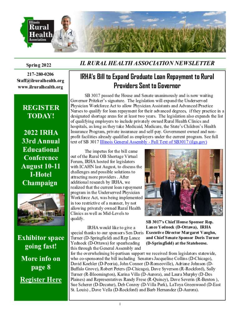 Fillable Online IL Rural Health Association Annual Educational Fax