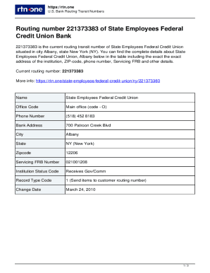 Routing Number of State Employees Federal Credit Union ...