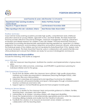 Sample job description (Lead teacher).docx