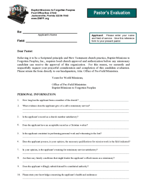 Form, Pastor's Evaluation.doc