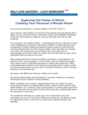 The Power of Ritual: Cultivate confidence and build ... Doc Template ...
