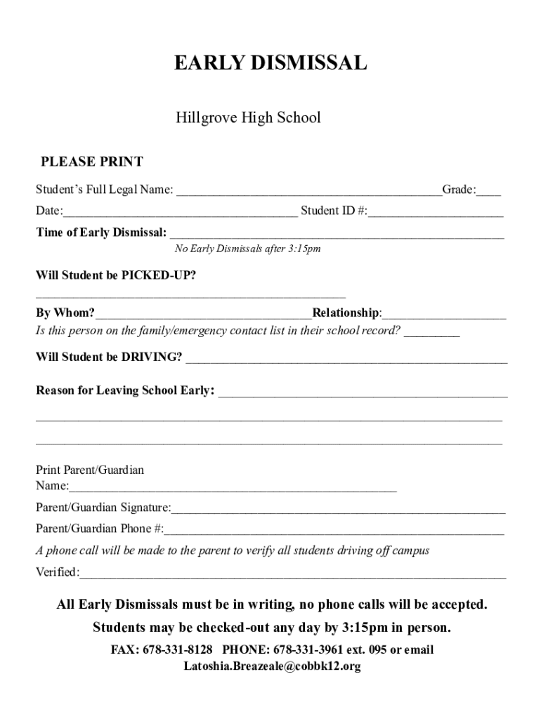 Fillable Online Hillgrove School Home Fax Email Print pdfFiller