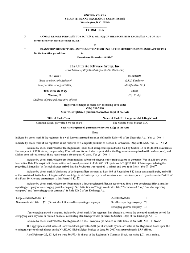 Fillable Online FORM 10 K The Ultimate Software Group Inc Fax Email Fillable online form 10 k the ultimate software group inc fax email