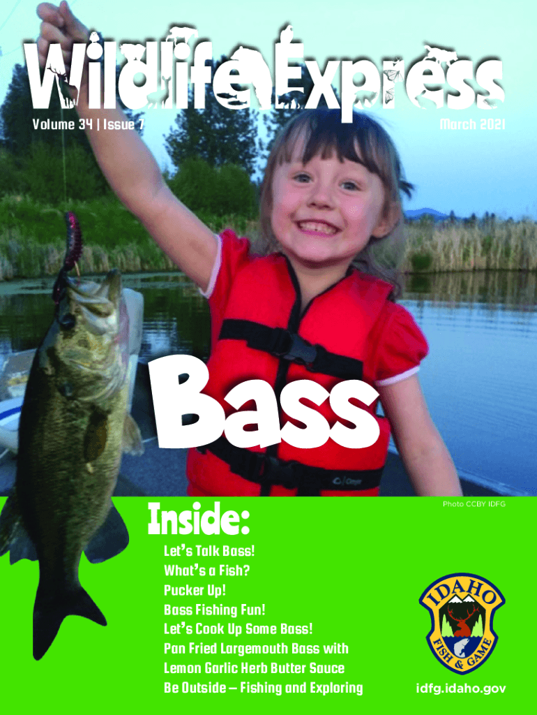 Fillable Online idfg idaho What does a panfried largemouth bass taste