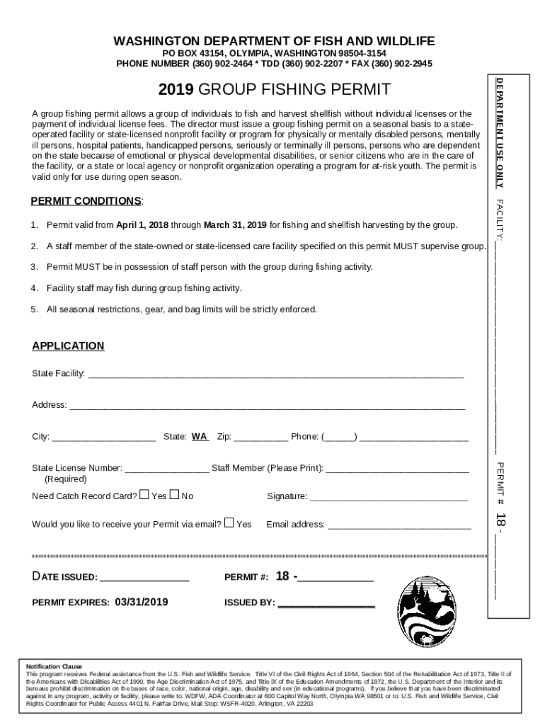 A group fishing permit allows a group of individuals to fish and harvest shellfish without