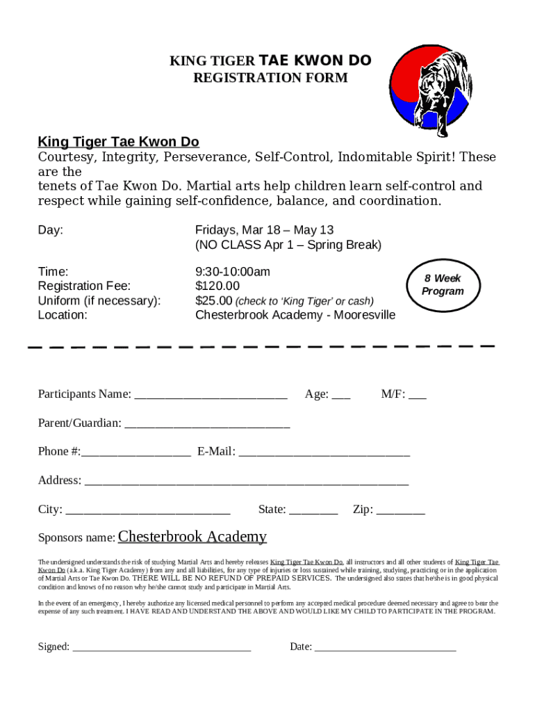 The 5 tenets of tae kwon do summit martial arts doc template pdffiller