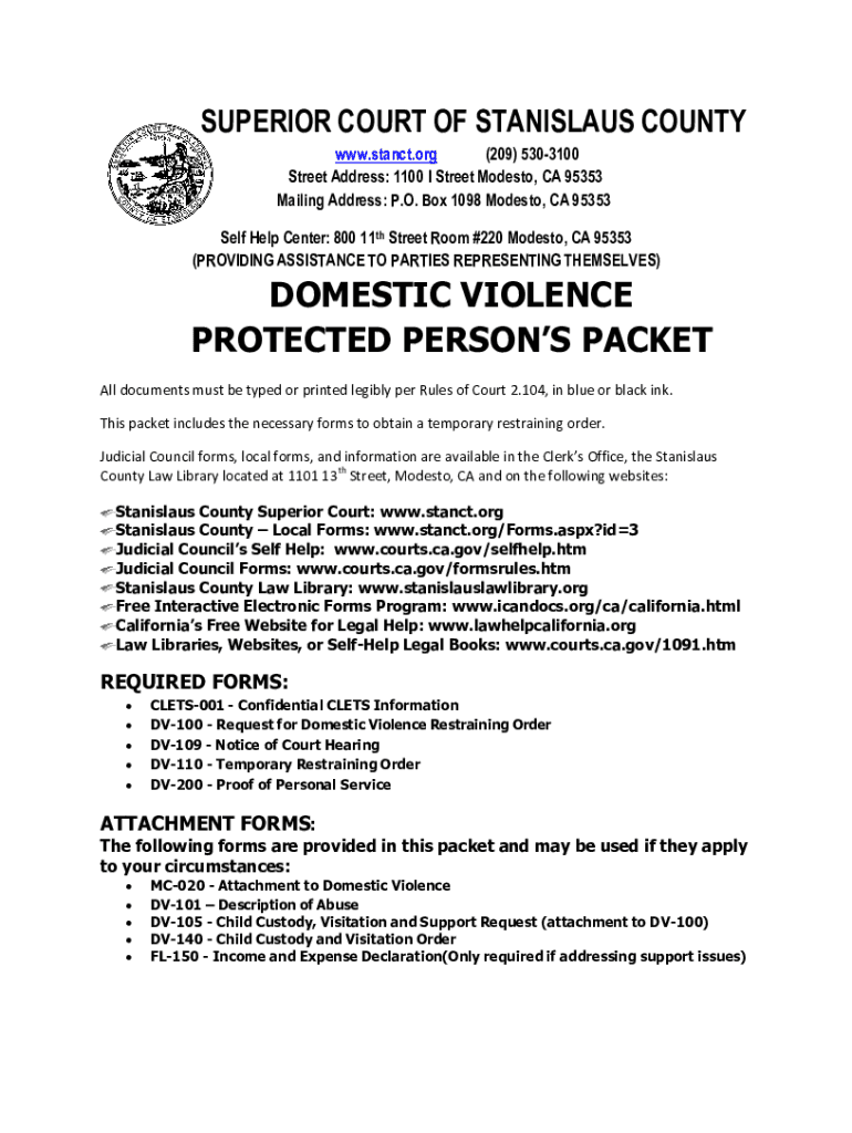 california domestic violence forms Preview on Page 1