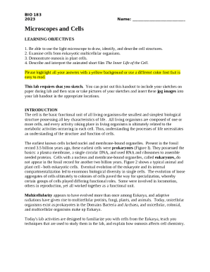Introduction to Cell and Molecular Biology Lab Guidebook