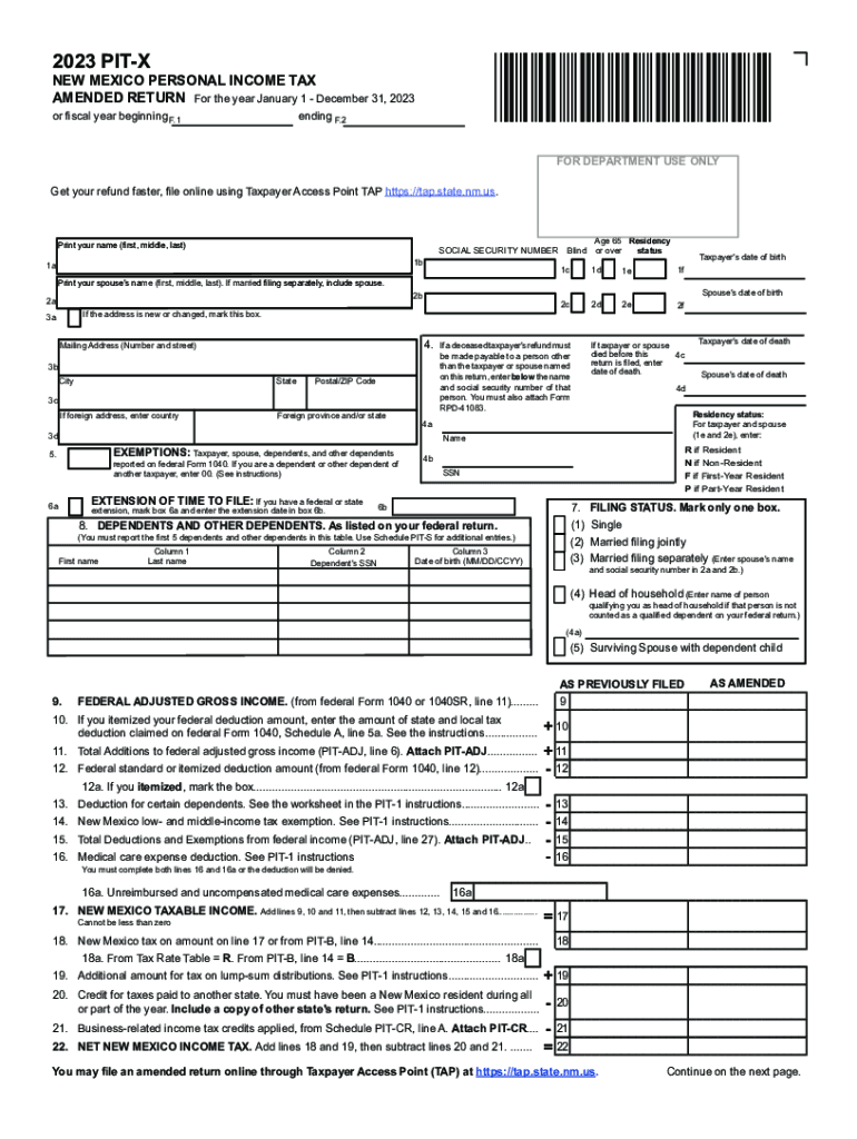 new mexico personal income tax Preview on Page 1