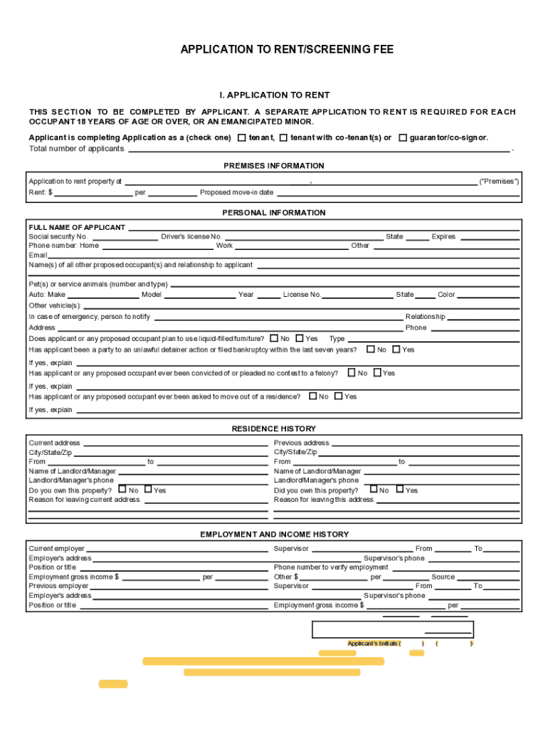 Fillable Online Printable Application with Guaranty of Lease Form Fax ...