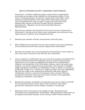 Standardized Ination Gathering (SIG) Questionnaire Doc Template pdfFiller Standardized Ination Gathering (SIG) Questionnaire Doc Template pdfFiller