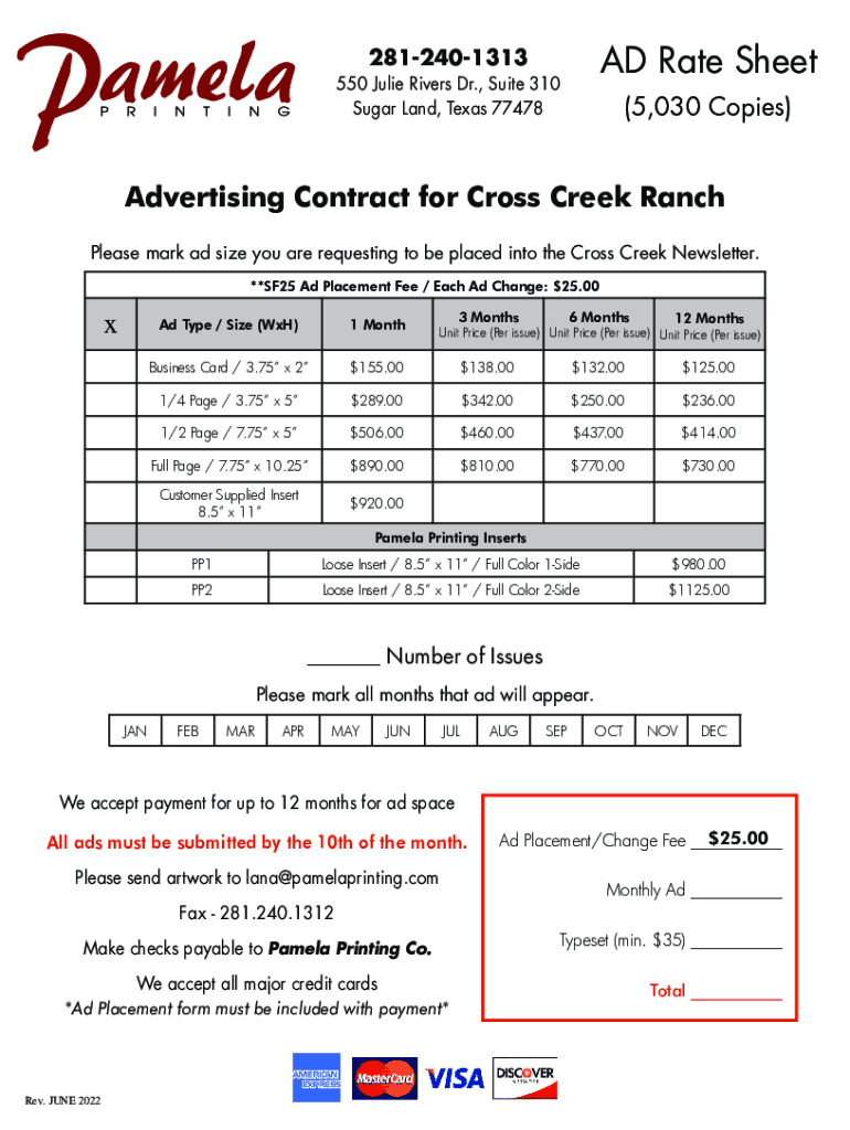 Fillable Online Tax RatesCross Creek Ranch in Fulshear, TX Fax Email