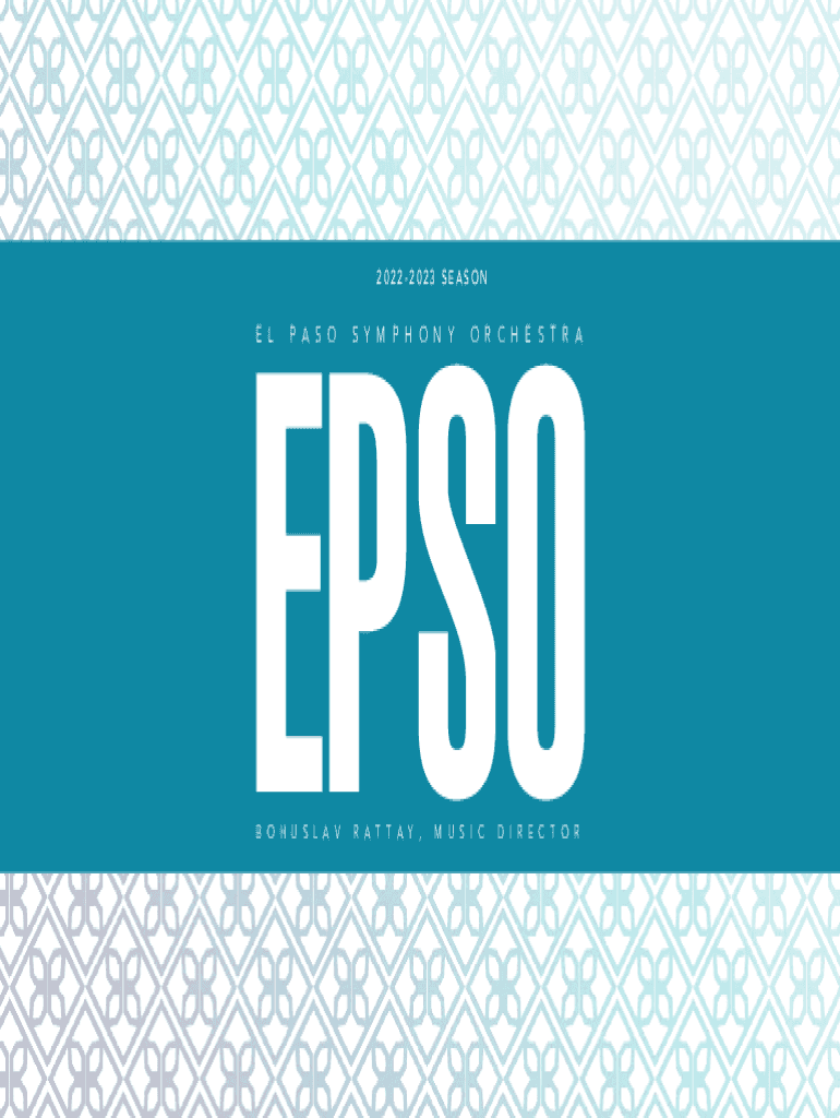 Fillable Online E L P A S O S Y M P H O N Y O R C H E S T R A Fax Email Print pdfFiller
