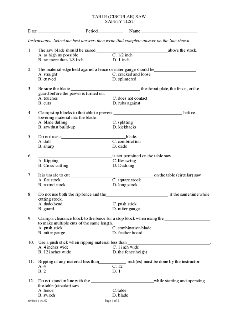 Fillable Online Nccer Hand Tools Test Answers Demonstration of how to