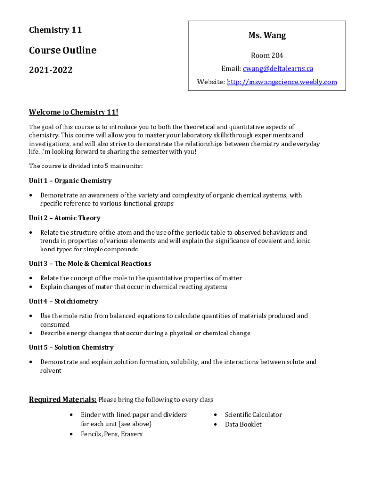Fillable Online Chemistry (CHEM) Course Catalog Missouri S T Fax Fillable Online Chemistry (CHEM) Course Catalog Missouri S T Fax