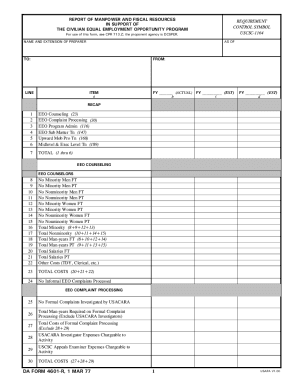 Fillable Online DA FORM 4601-R, 1 MAR 77 1 - Army.com Fax Email Print ...