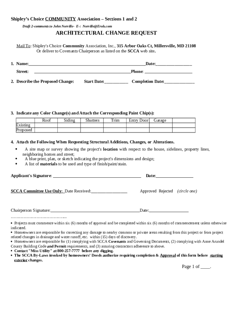 Shipley's Choice Shipley's Choice Community Association Doc