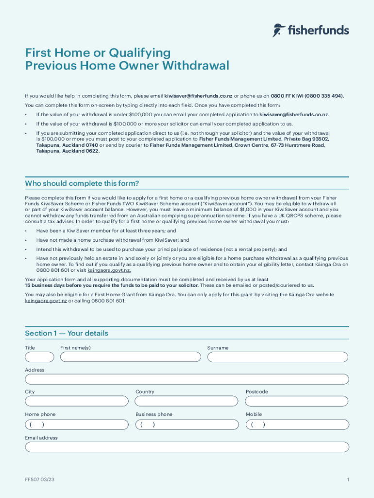 Fillable Online FF506 KiwiSaver Permanent Emigration Withdrawal Form Fax Email Print pdfFiller