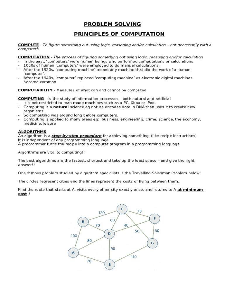 Problem Solving: Introduction to principles of computation Doc Template ... image.