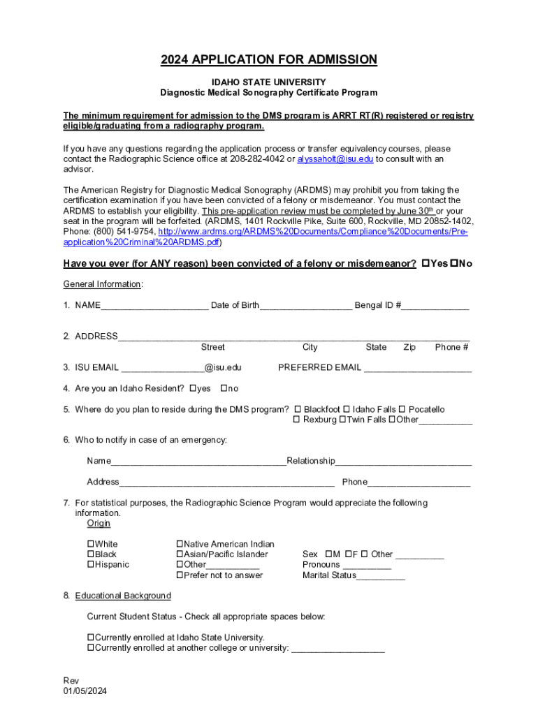 Fillable Online Online Certificate in Diagnostic Medical Sonography Fax