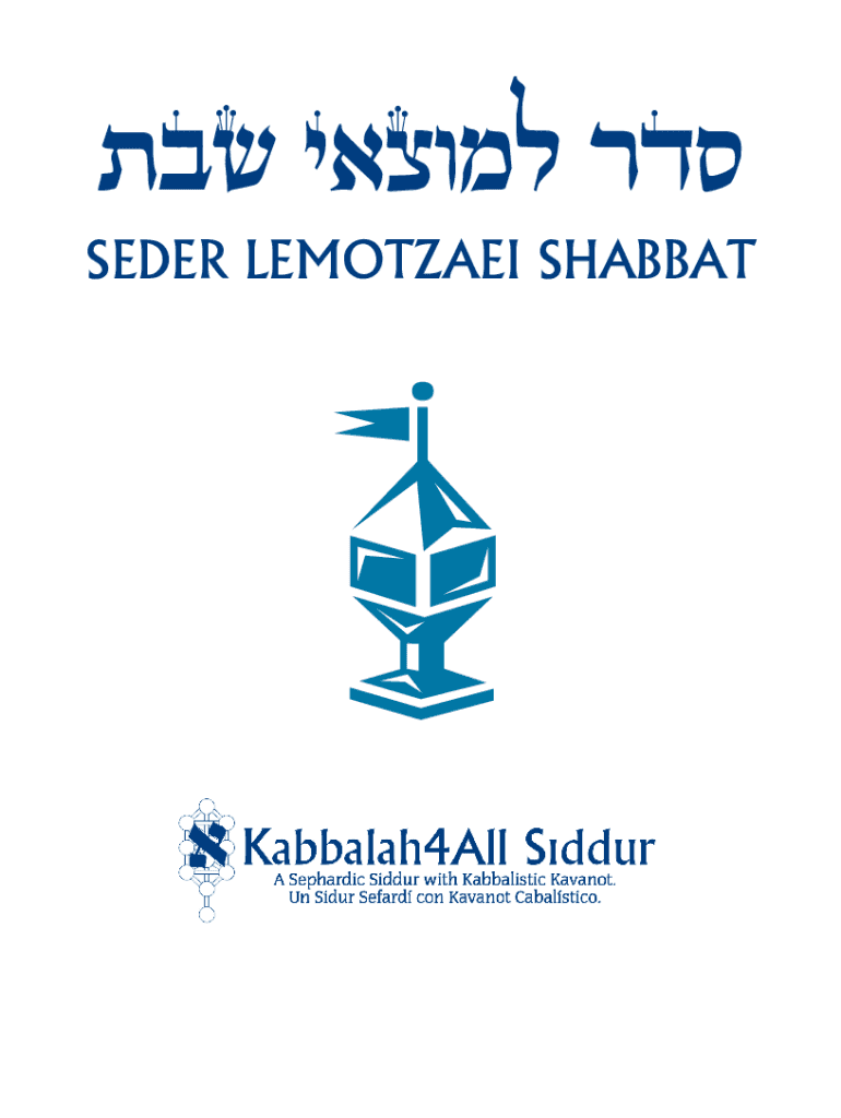 Fillable Online A Sephardic Siddur with Kabbalistic Kavanot - Shabbat ...