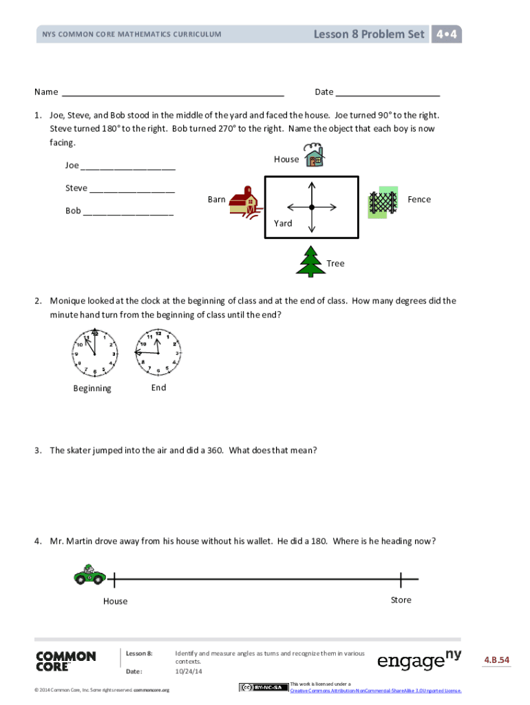 Fillable Online Eureka Math Homework Time Grade 4 Module 4 Lesson 8 Fax