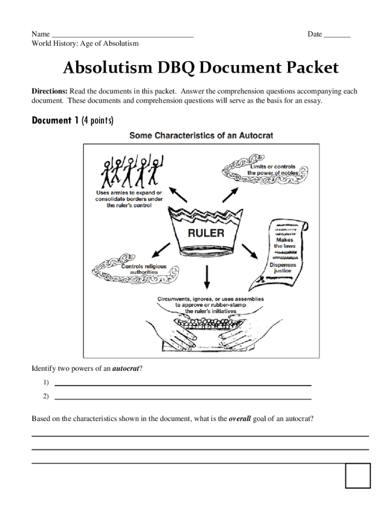 Fillable Online Age Of Absolutism Dbq Answer Key Fill Online