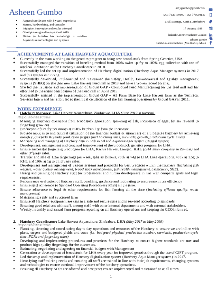 Job List World Aquaculture Society Employment Service Doc Template